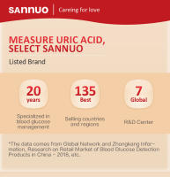 Medidor de ácido úrico Sannuo Safe UA Pro usado para el dispositivo de prueba de gota Monitor de ácido úrico doméstico SIN CÓDIGO [Solo tiras] o [Juego de medidores] - details 1