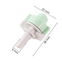 Boquilla de atomización de interfaz de 10 piezas y 6mm, atomizador de baja presión con una sola boquilla de pulverización de 0,5mm para riego de jardín en maceta - details 1