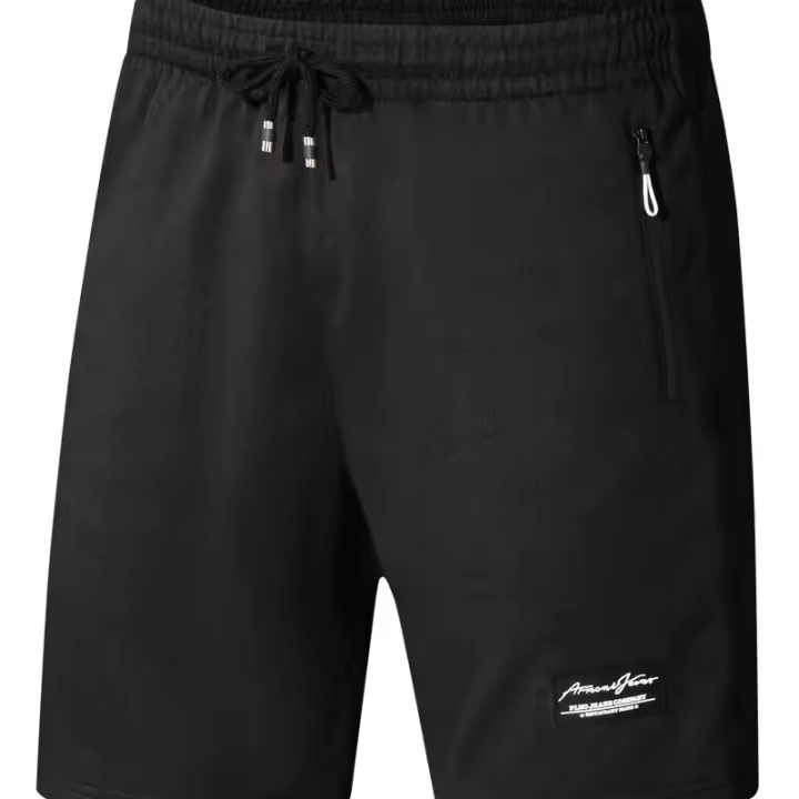 Pantalones cortos de algodón de los hombres casuales verano nueva moda con bolsillos laterales y cremallera pantalones de correr al aire libre - 1