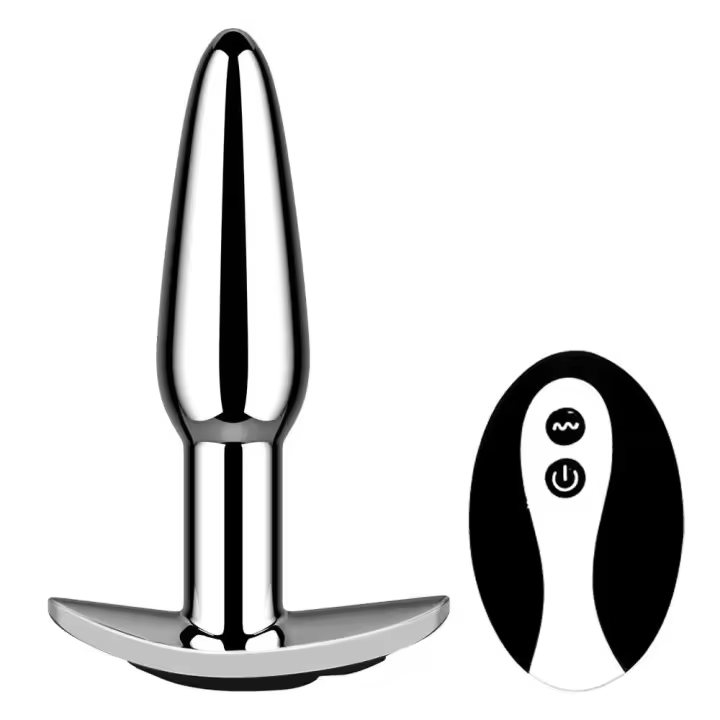 Plug Push 10 modos de vibración juguete para hombres masajeador de próstata sexo con Control remoto vibrador juguetes anales para 18 - 1