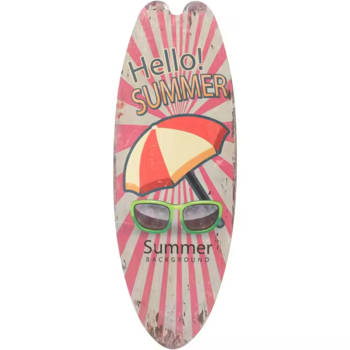 Tabla de surf colgante de madera para playa, decoración de pared de Bar Tropical temática de verano, bienvenido al Paraíso, letrero de puerta para habitación del hogar - 1