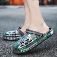 Zuecos de jardín para hombre, zapatillas informales grises, sandalias ligeras sin cordones con parte superior transpirable - details 13