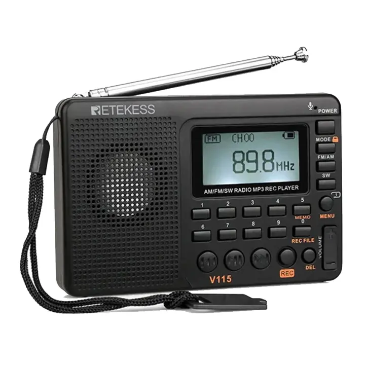 Radio Portátil Retekess V115 Mini Radio AM-FM con Batería Recargable Ideal para Supervivencia y SOS - 1