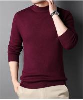 2024 nuevos suéteres de cachemira de medio cuello alto para hombres, jerseys de punto para hombres jóvenes, suéter delgado para hombres - details 4