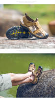 Novedad de verano, sandalias para hombre, sandalias romanas clásicas de cuero, zapatos de playa para exteriores, sandalias informales para senderismo acuático para hombre - details 16