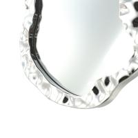 Espejo de maquillaje Princess Ins, espejo de tocador con patrón de onda Irregular con soporte, espejo cosmético, espejo ondulado de agua para escritorio - details 7
