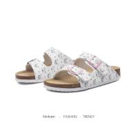 BIRKEN Zapatillas de corcho de verano con punta abierta, zapatos planos para hombre y mujer para ocio al aire libre, mismo estilo, hebilla de playa - details 17