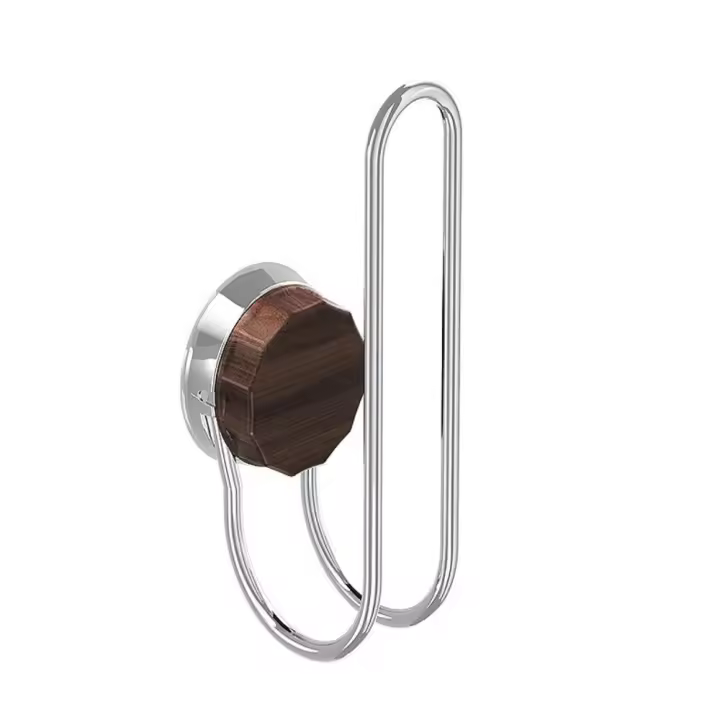 Estante de almacenamiento con ventosa para diadema, ganchos traseros para puerta con soporte de carga fuerte montado en la pared, colgador de esquina de acero inoxidable para ahorro de espacio - 1