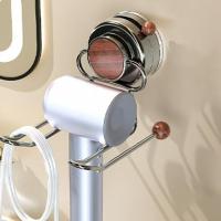 Soporte para secador de pelo con ventosa de hierro, estante de almacenamiento para secador de pelo reutilizable montado en la pared, colgador para secador de pelo sin perforaciones, ahorro de espacio - details 10