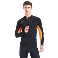 Chaqueta de traje de buceo de neopreno de 2MM para hombre, chaqueta de natación dividida, chaqueta de surf con cremallera frontal, deportes acuáticos, navegación, motocicleta, buceo - details 9
