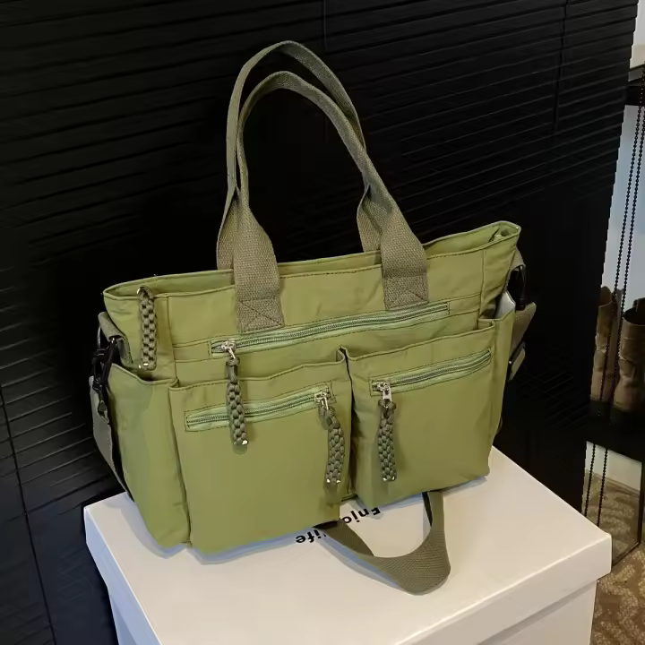 Bolso Casual de Gran Capacidad Mujer Bolso Convertible con Múltiples Bolsillos Cierre de Cremallera - 1