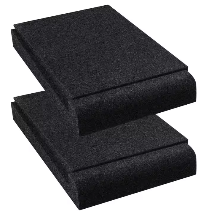 Paneles acústicos de espuma piezas, adecuados para altavoces de 5 pulgadas, espuma acústica de alta densidad, previene vibraciones y se adapta a la mayoría de los soportes, 2 uds. - 1