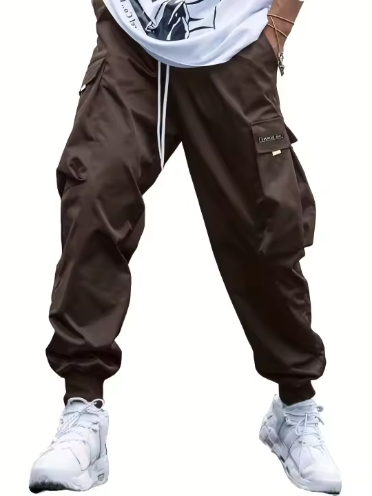 Pantalones Cargo de Moda Vintage para Hombres Comodidad y Estilo en Uso Diario al Aire Libre - 1