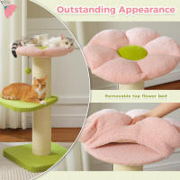 PAWZ Road Poste rascador para gatos grandes, torre de árbol para gatos moderna con poste rascador grueso, perchero superior, cama para gatitos, rascadora para gatos, muebles para gatos, juguetes para gatos - details 16