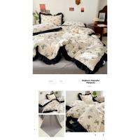 Conjunto de Cama de Algodón Tejido Nube Borde Sombrero de Cama de Cuatro Piezas - details 26
