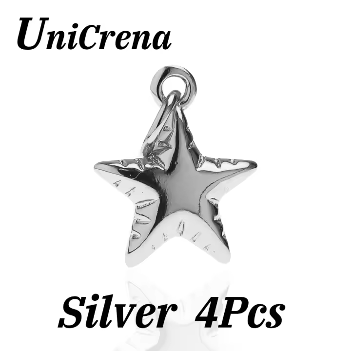 Encantos de Corazón/Estrella en 3D UniCrena Collar Pulsera Pendientes Ajustables de Metal - 1