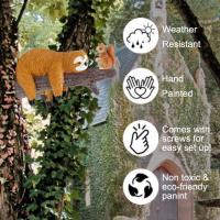 Perezoso de resina y árbol de ardilla colgante, bonitos adornos creativos de animales, estatua impermeable, exquisitas decoraciones para árboles, colgante para el hogar - details 6