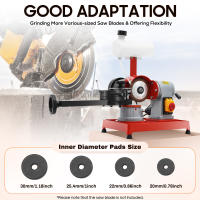 Afilador de hojas de sierra, amoladora Circular de agua de ángulo giratorio, 220V, 370W, 2850rpm, 66x3,5x50,5 cm/25,98x12,79x19,88 pulgadas - details 6