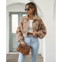 Chaqueta Bomber Cropped con Mangas de Farol Moda de Primavera Vintage de Pana - details 12
