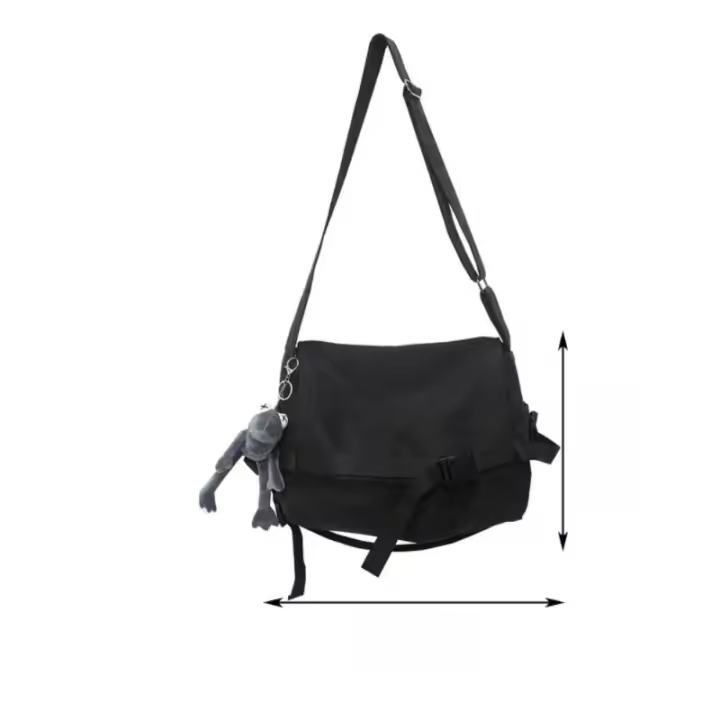 Bolso de lona cruzado para hombres y mujeres Mochila unisex de gran capacidad Mochila de lona A4 para salidas escolares - 1