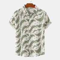 Camisa vaquera hawaiana para hombre, top de manga corta de secado rápido, ropa de vacaciones, entretenimiento en la playa, verano - details 6