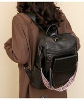Mochila de cuero de las señoras,Diseño de moda,Bolso de hombro de las señoras,Mochila de viaje,Gran capacidad,Vintage,Bolsa Crossbody - details 4