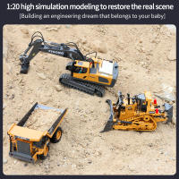 Excavadora teledirigida de 2,4G para niños, vehículo de Ingeniería Eléctrica con Control remoto inalámbrico, camión sobre orugas, juguetes multifuncionales - details 3