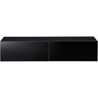 Mueble de TV de pared Evaton de 140 x 33 x 30 cm, mesa de centro flotante, consola de pared blanca de alto brillo. - details 11