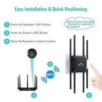 Repetidor de señal WiFi inalámbrico de 300Mbps, extensor de alta ganancia, 8 antenas, banda Dual, 2,4G, amplificador de red, enrutador WPS - details 0