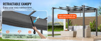 SucceBuy Pérgola retráctil para exteriores con dosel, sombrilla moderna de aluminio para patios, jardines, terrazas y patios traseros - details 3