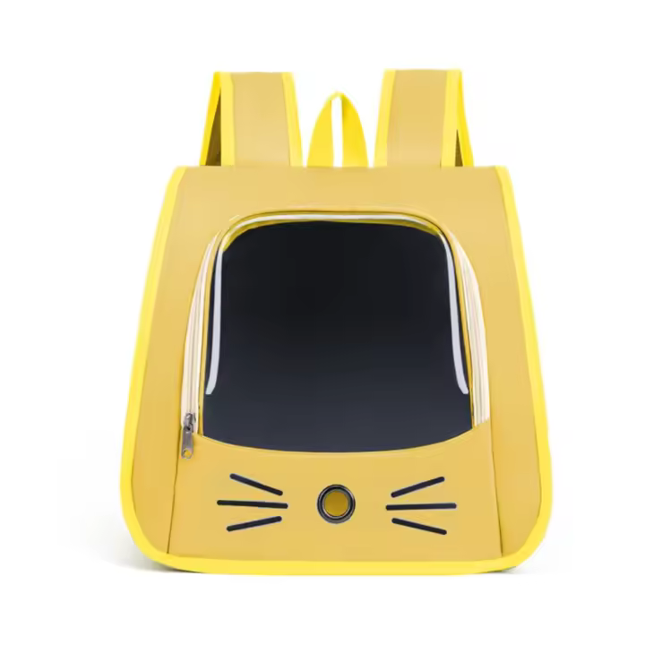 Bolsa transportadora para gatos de gran capacidad, mochila transparente plegable para gatos, mochila transpirable a prueba de viento para perros y mascotas, mochila de viaje al aire libre - 1