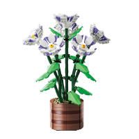 Ramo de flores de Cymbidium Faberi Bonsai, planta en maceta, decoración del hogar, bloques de construcción, juguetes para niños - details 25