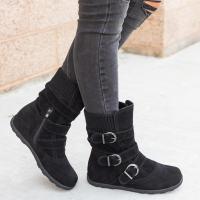 Botas planas martin para mujer, botas cortas a la moda, zapatos de otoño e invierno - details 3