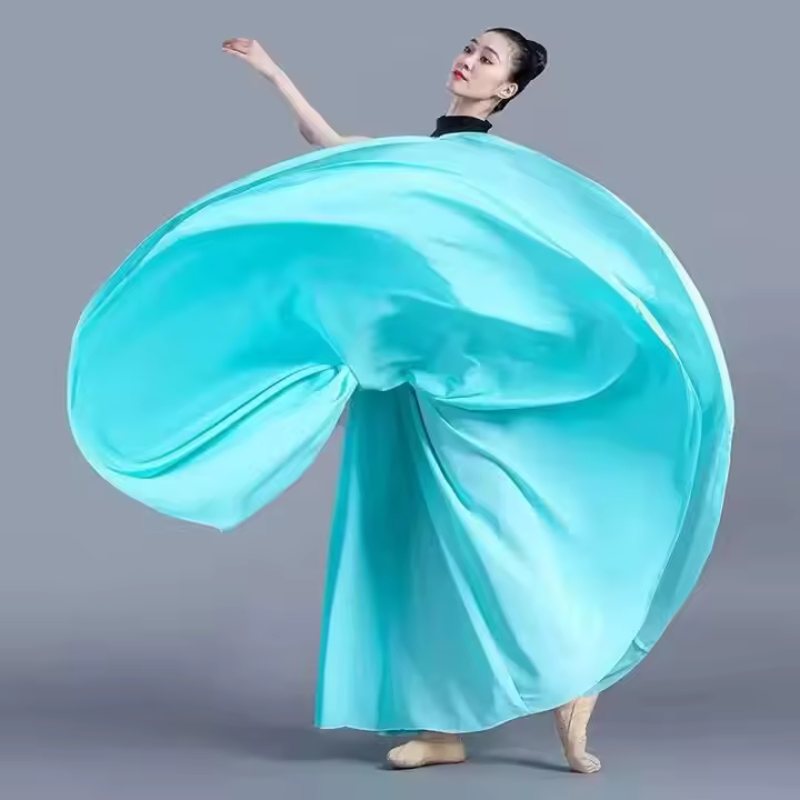 Falda Flamenco para Mujer Baila Clásico Español, Estilo Folk, Baila Gitano, Ballet, Salón de Baile, 360-720 Grados - 1