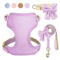 Set de 3 Arneses Transpirables para Perros Collar de Terciopelo Suave con Correa - details 16