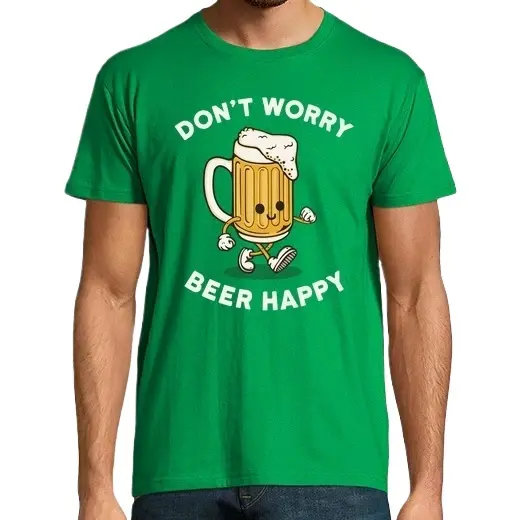 No te preocupes cerveza feliz Camisetas CERVEZA,Pack Regalo Camiseta Personalizada - 1