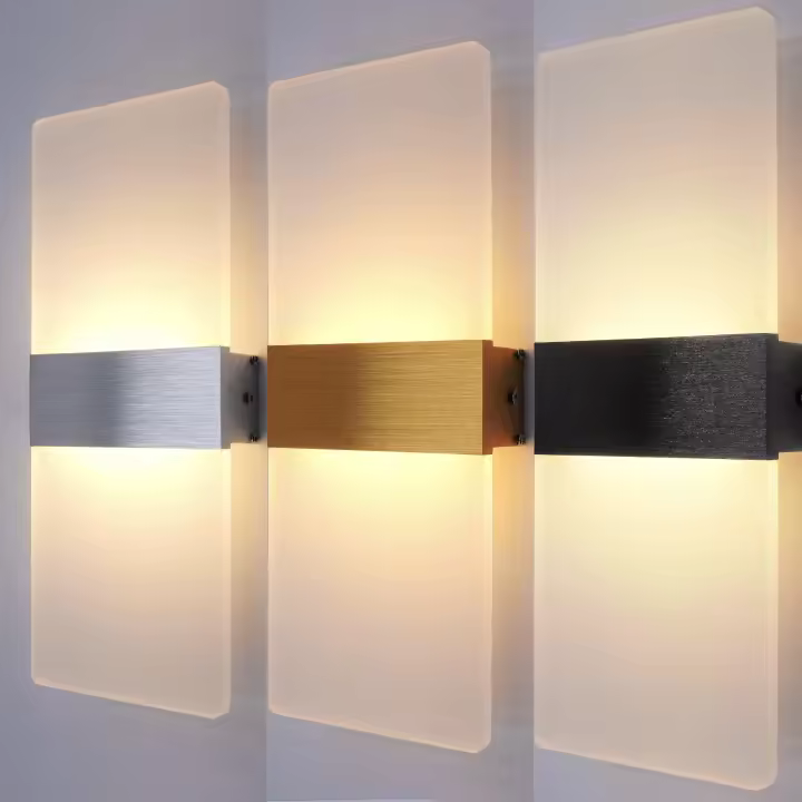 Lámpara de Pared Minimalista Moderna Luz de Pared LED para Interiores Aluminio Acrílico Duro - 1