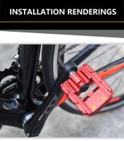 KOOTU bicicleta El material de aleación de aluminio es fuerte y duradero Pedales de bicicleta universales plegables rodamientos sellados - details 4
