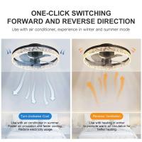 Ventiladores Led inteligentes modernos, candelabro para dormitorio, sala estar, ventilador Invisible acrílico nórdico,ventilador de techo con luz - details 2