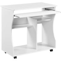 Mesa de Escritorio con Ruedas Escritorio de Oficina Extraíble con Estantería para PC Impresora - details 8
