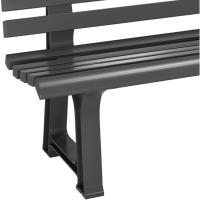 Banco de Jardín 3 Plazas 145x49x74cm Capacidad 240Kg Asiento Exterior Patio Terraza Verde - details 13
