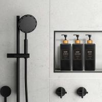 Dispensador de baño de 500 ml, botella con bomba de bambú para llenar champú, gel de baño y loción - details 2