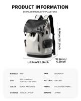 Mochila de cuero para hombre, mochila vintage para ordenador portátil de 15,6 pulgadas, mochila de viaje duradera impermeable, mochila de cuero universitaria - details 14