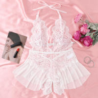 Camisón transparente de encaje de verano, disfraz Sexy, ropa interior erótica de boda, sujetador con entrepierna abierta, picardías de encaje para mujer, ropa sexual - details 1