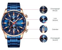 Reloj de Negocios Impermeable de Cuarzo CURREN 8351 Correa de Acero Inoxidable - details 7