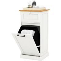 Armario para ropa sucia, cesto de madera para ropa sucia con 1 cajón, armario de suelo con cesta extraíble de lavandería, para baño, lavandería, 40x37x82cm - details 0