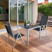 Mesa de Bistró de Café para Exteriores y Interiores Hecha de Aluminio Resistente al Rust y a las Condiciones Mesa de Jardín para Comedor con Marco de Metal y Equipación de Plástico - details 11