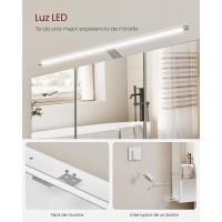 Armario de Baño con Luz LED 16,5 x 70 x 75 cm Toma Corriente Cesta Colgante Soporte para Secador - details 17