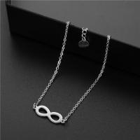Accesorios simples lucky number 8 infinity brazalete de acero inoxidable mujer - details 2