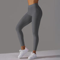 Pantalones de yoga con espalda en V para mujer, leggings sexys para entrenamiento Fiess, gimnasio, correr, cintura alta - details 33